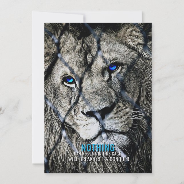 Carte De Remerciements Lion Break Gratuit (Devant)
