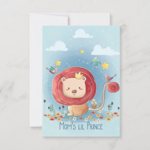 Carte De Remerciements Lion Cute Lion Prince