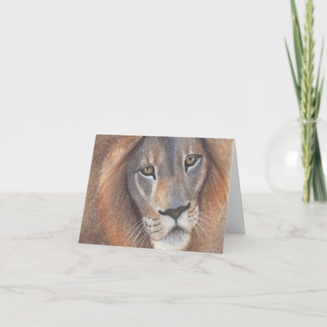 Carte De Remerciements Lion's Eyes (Devant)