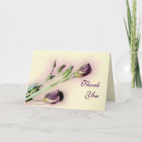 Lisianthus thank you blank card --customize