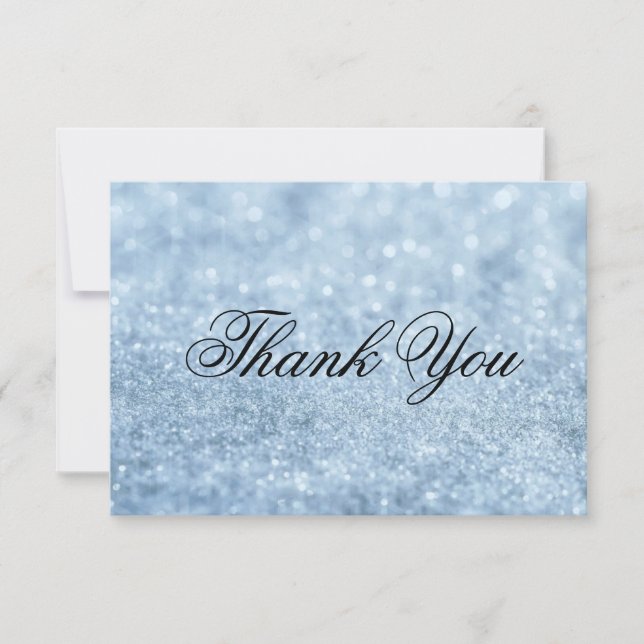 Carte de remerciements - LitBlue Glit ouvrier (Devant)