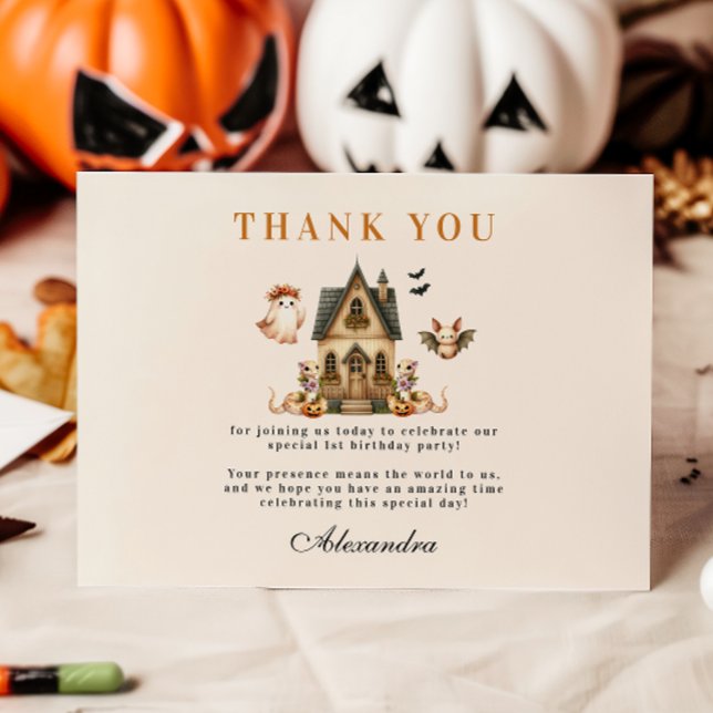 Carte De Remerciements Little Boho Anniversaire Bash (Créateur téléchargé)