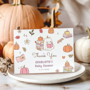 Carte De Remerciements Little Boo est dû Lilac mignon Baby shower