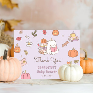 Carte De Remerciements Little Boo est dû Lilac mignon Baby shower