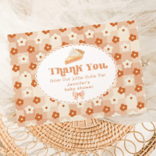 Carte De Remerciements Little cutie Pie baby shower neutre genre