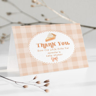 Carte De Remerciements Little cutie Pie baby shower neutre genre