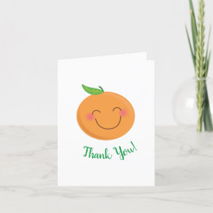 Carte De Remerciements Little Cutie Tangerine Baby shower Genre Neutre
