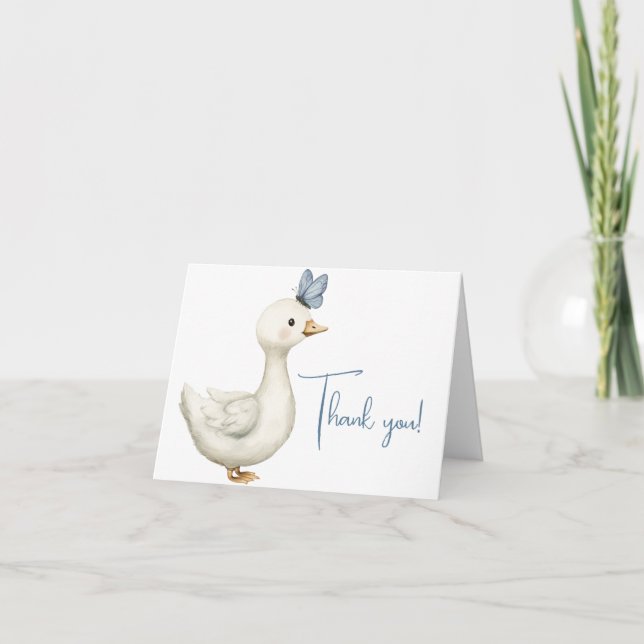 Carte De Remerciements Little Goose Thank You Card – Goose Baby Shower (Devant)