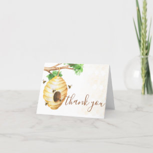 Carte De Remerciements Little Honey Bee Baby shower