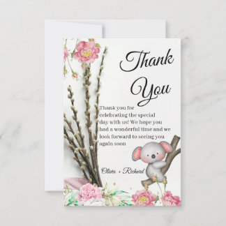 Carte De Remerciements Little Koala Wedding Thank You Card for Guests All
