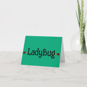 Carte De Remerciements Little Lady Bugs