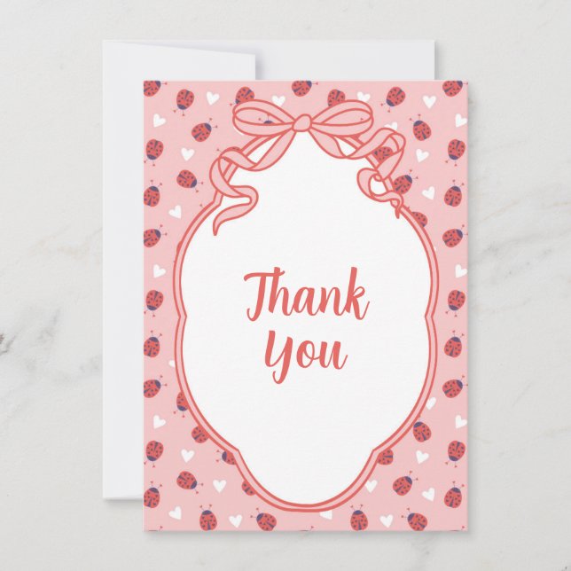 Carte De Remerciements Little Lady on the Way Flat Thank You Card (Devant)