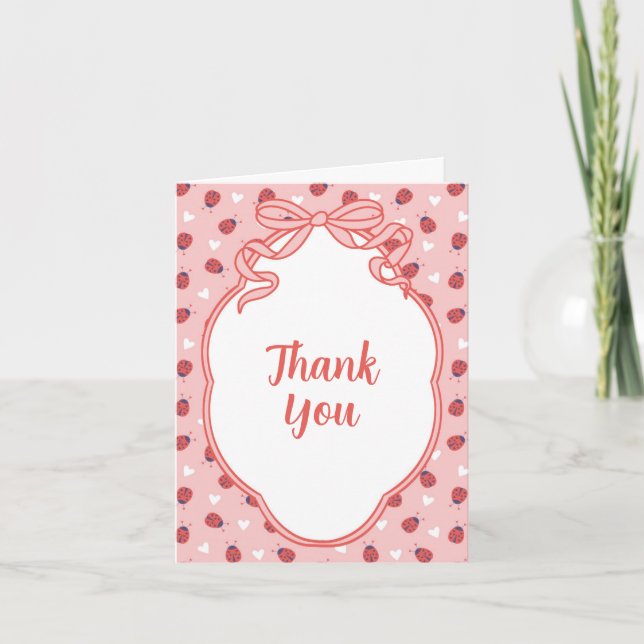 Carte De Remerciements Little Lady on the Way Folded Thank You Card (Devant)