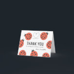 Carte De Remerciements Little Love Bug Ladybug Girl Birthday<br><div class="desc">Ce carte de remerciements d'anniversaire de fille mignonne et moderne présente un arrière - plan blanc avec des coccinelles. Personnalisez-vous pour répondre à vos besoins. Vous pouvez trouver d'autres produits correspondants dans mon magasin.</div>
