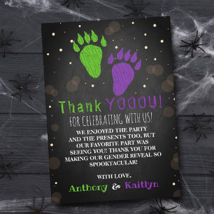 Carte De Remerciements Little Monster Halloween Genre Revela Party