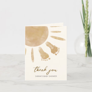 Carte De Remerciements Little Ray of Sunshine Boho Baby shower