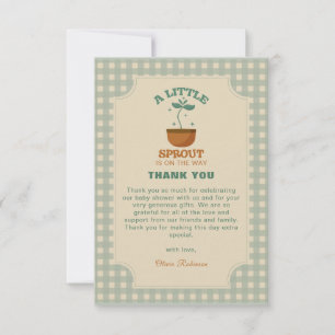 Carte De Remerciements Little Sprouts Garden Party Baby shower