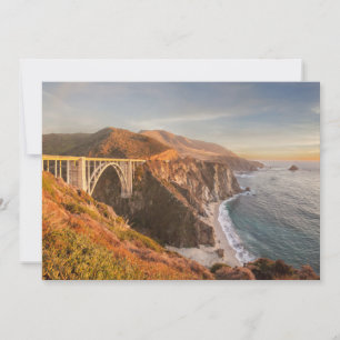 Carte De Remerciements Littoral   Bixby Bridge, Big Sur Californie