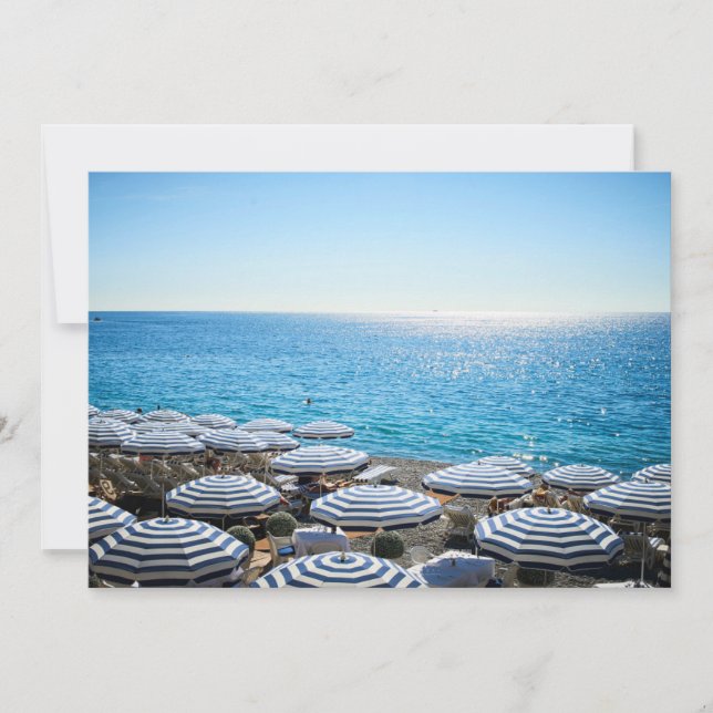Carte De Remerciements Littoral | Côte d'Azur, Nice France (Devant)