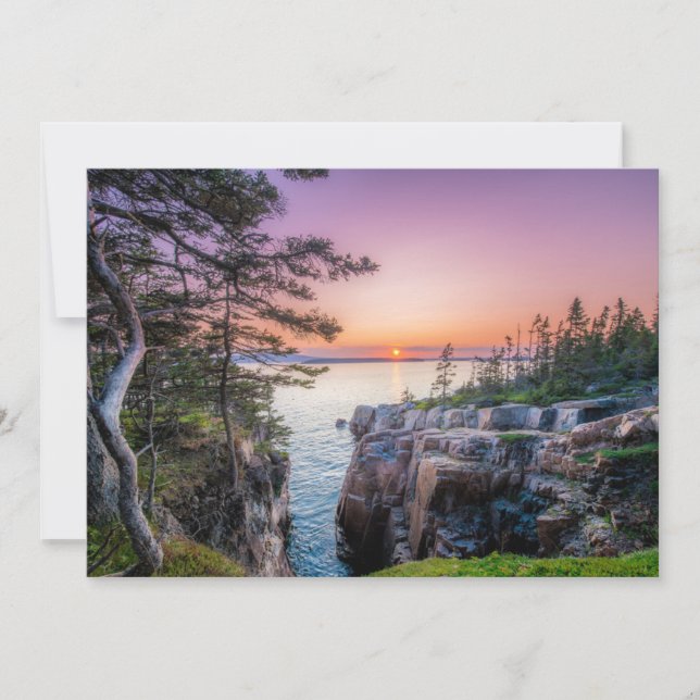 Carte De Remerciements Littoral | Parc national Ravens Nest Acadia Maine (Devant)