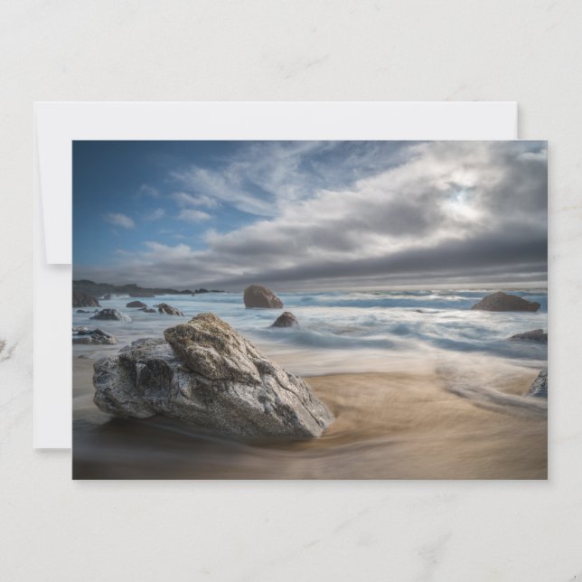 Carte De Remerciements Littoral | Stormy Big Sur, Californie (Devant)