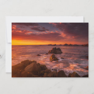 Carte De Remerciements Littoral   Sunset Pacific Grove Carmel California