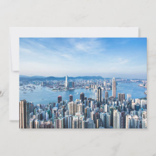 Carte De Remerciements Littoral Tsim Sha Tsu, île de Hong Kong, Asie