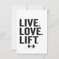 Live Love Lift Funny Fitness Poids Lifting Gymnase