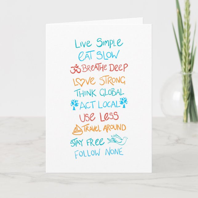 Carte De Remerciements Live Simple 2 (Devant)