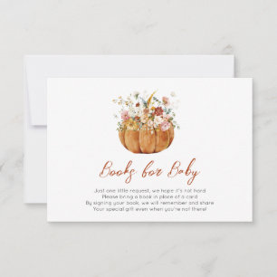 Carte De Remerciements Livres de Baby shower Citrouille d'automne pour Ba