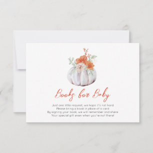 Carte De Remerciements Livres de Baby shower Citrouille d'automne pour Ba