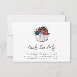 Carte De Remerciements Livres de Baby shower Citrouille d'automne pour Ba