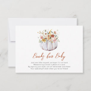 Carte De Remerciements Livres de Baby shower Citrouille d'automne pour Ba
