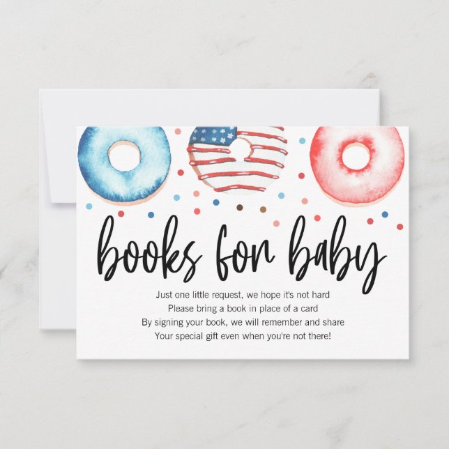 Carte De Remerciements Livres de Baby Sprinkle Donut Patriotique pour Car (Devant)