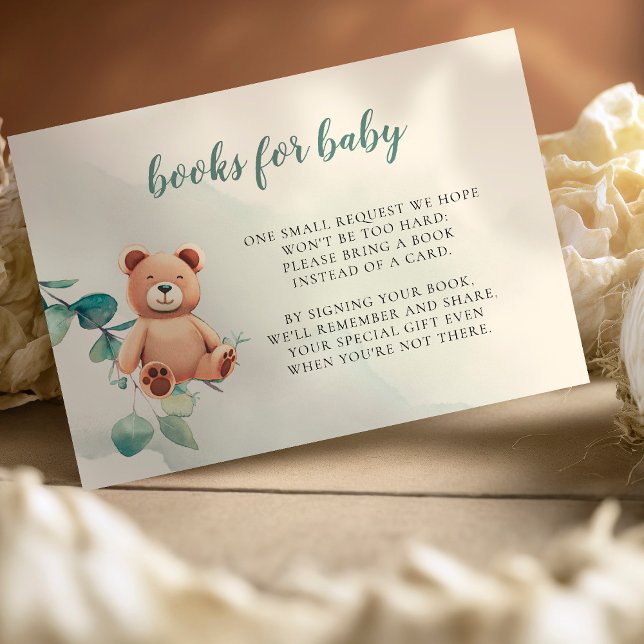 Carte De Remerciements Livres pour Baby Enfermer Card Baby Encluy Bear (Créateur téléchargé)