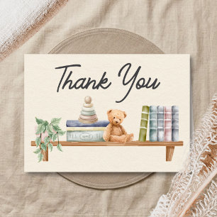 Carte De Remerciements Livres pour bébé et brunch Fête de bébé neutre