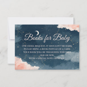 Carte De Remerciements Livres pour bébé Insert Constellation Aquarelle