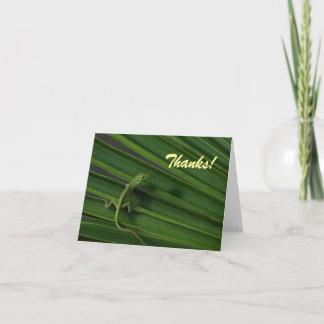 Carte de remerciements Lizard vert