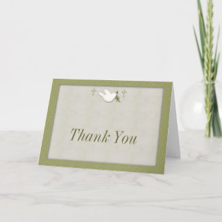 Carte De Remerciements L'Merci religieux de White Dove