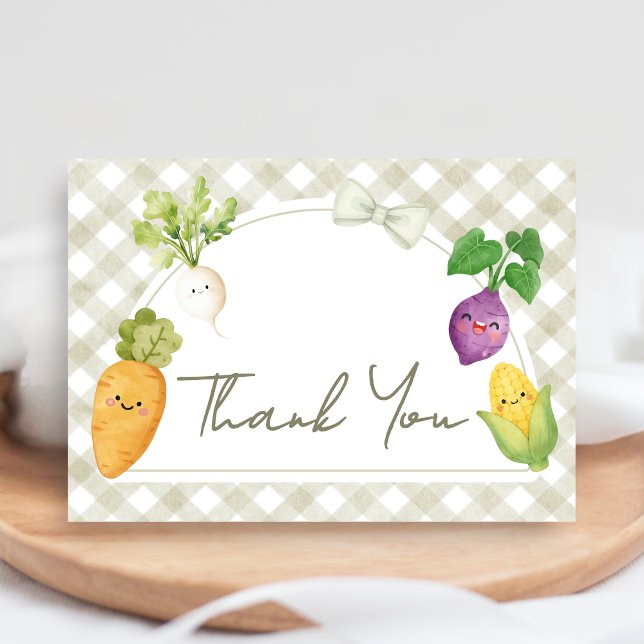 Carte De Remerciements Locally Grown Baby Shower (Locally Grown Baby Shower Thank You Card)