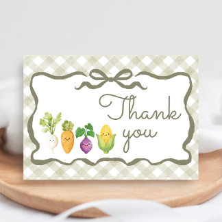 Carte De Remerciements Locally Grown Little Sprout Baby Shower