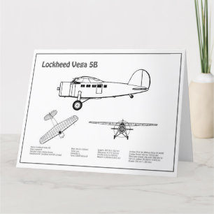 Carte De Remerciements Lockheed Vega 5B - Plans d'avion BD