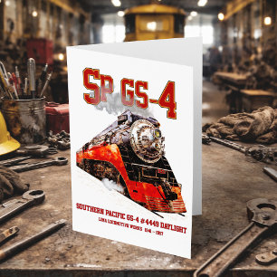 Carte De Remerciements Locomotive à vapeur classique du Pacifique Sud GS-