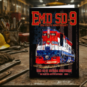 Carte De Remerciements Locomotive EMD SD-9 Livrée du 250e anniversaire de