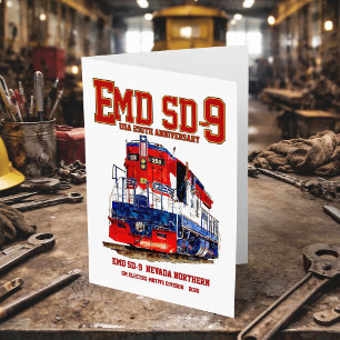 Carte De Remerciements Locomotive EMD SD-9 USA 250e anniversaire du patri
