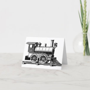 Carte De Remerciements Locomotive vintage