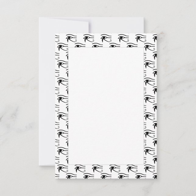 Carte De Remerciements L'Oeil Du Motif Horus (Devant)