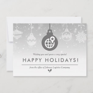 Carte De Remerciements Logistique + Inventaire Joyeuses Fêtes Minimal