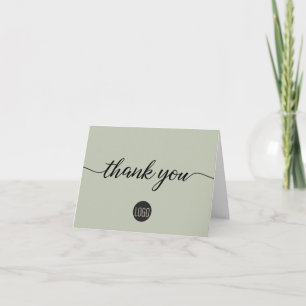 Carte De Remerciements Logo de l'entreprise minimaliste professionnel ver