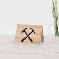 Logo de marteau en bois rustique pour entrepreneur